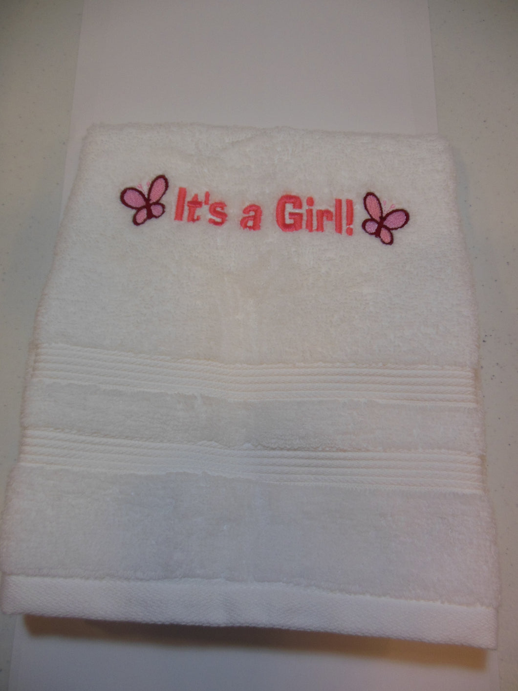 It's A Girl Hand Towel