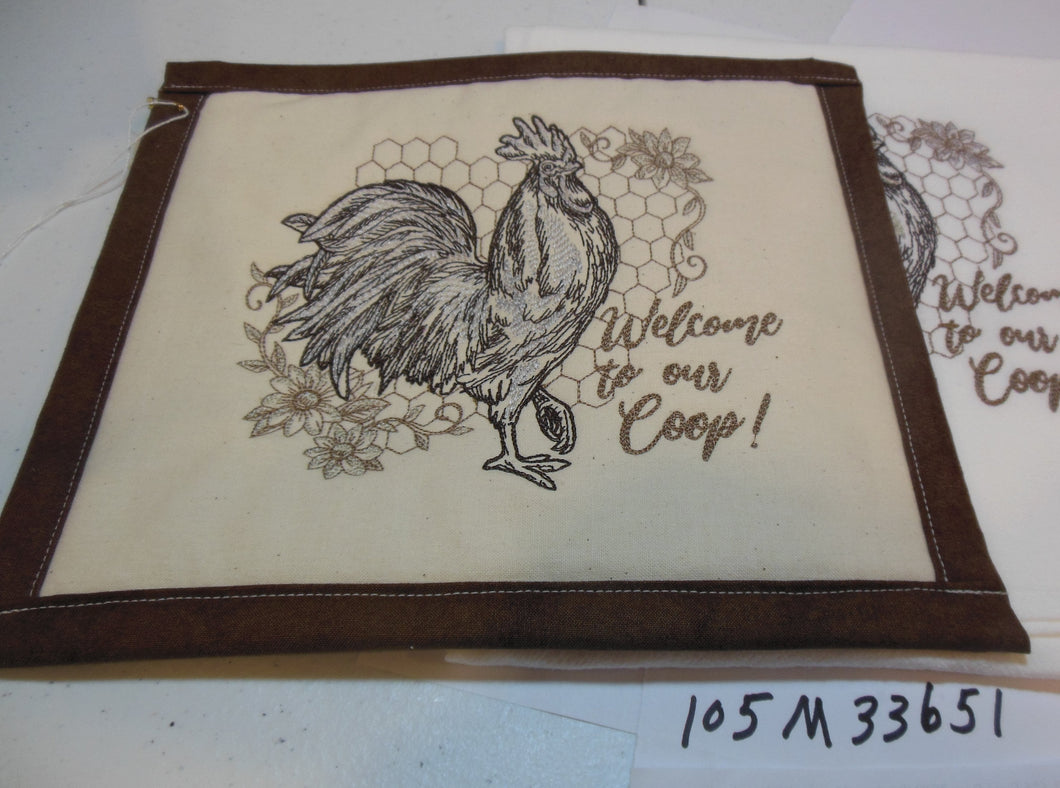 Welcome To Our Coop Towel & Potholder Set