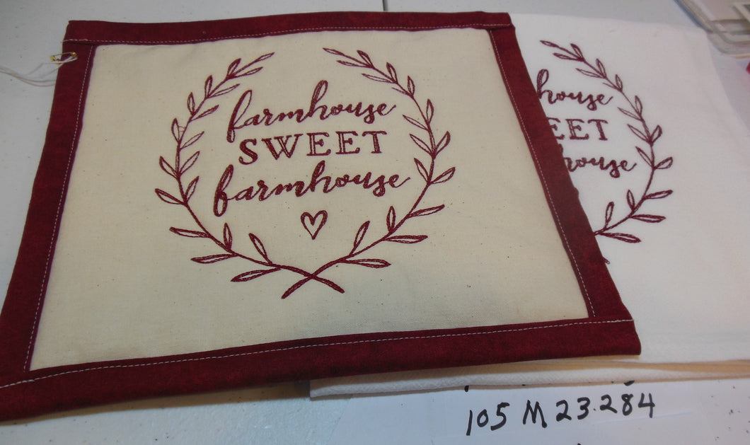Farmhouse Sweet Farmhouse Towel & Potholder Set