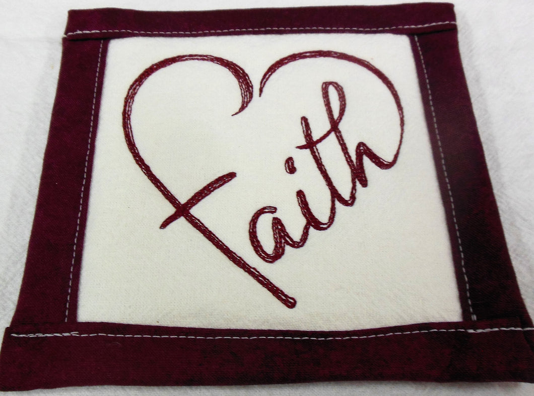 Faith in Heart Coaster