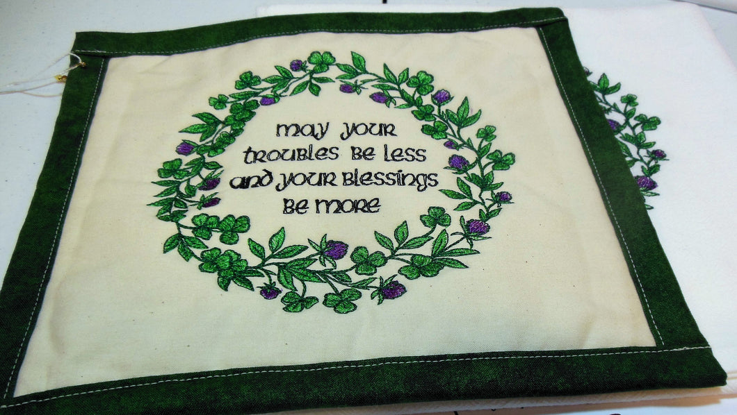May your troubles be less Towel & Potholder Set
