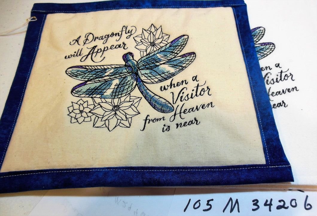 Visiter from heaven dragonfly Towel & Potholder Set