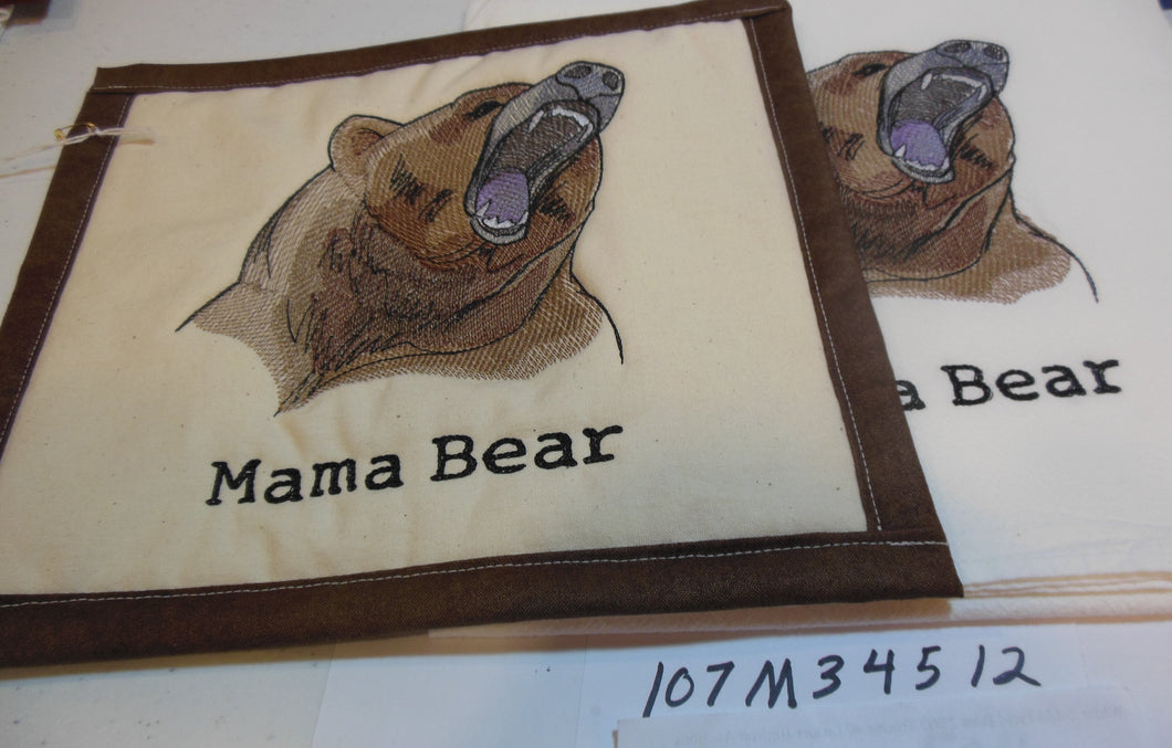 Mama Bear Towel & Potholder Set