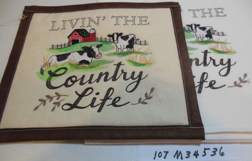 Living The Country Life Towel & Potholder Set