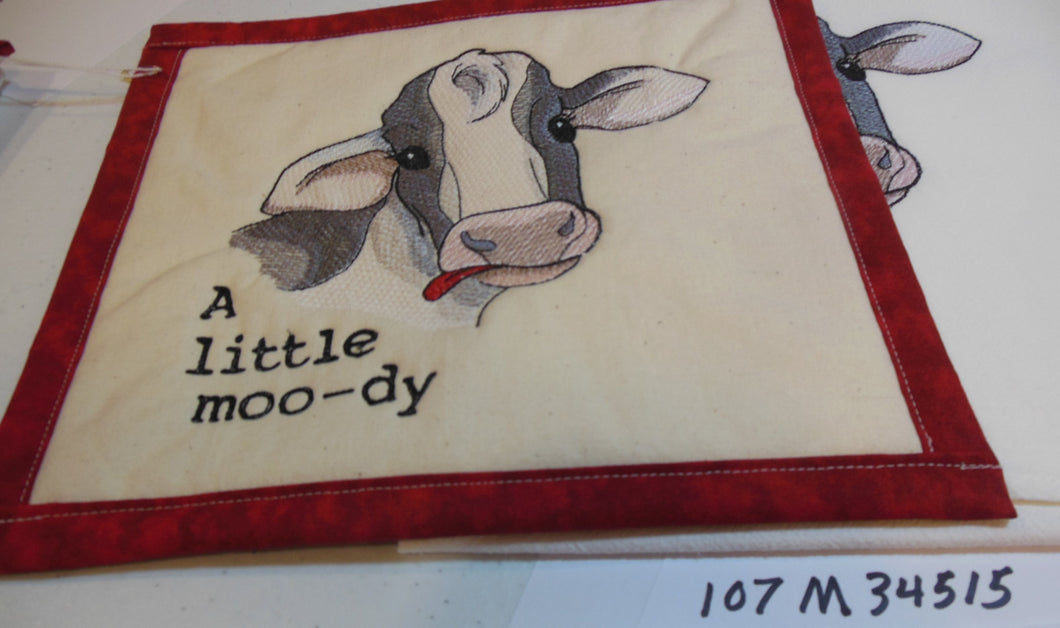 A Little Moo-dy Cow Towel & Potholder Set