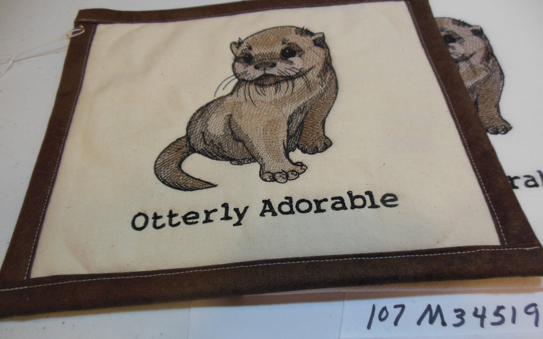 Otterly Adorable Towel & Potholder Set
