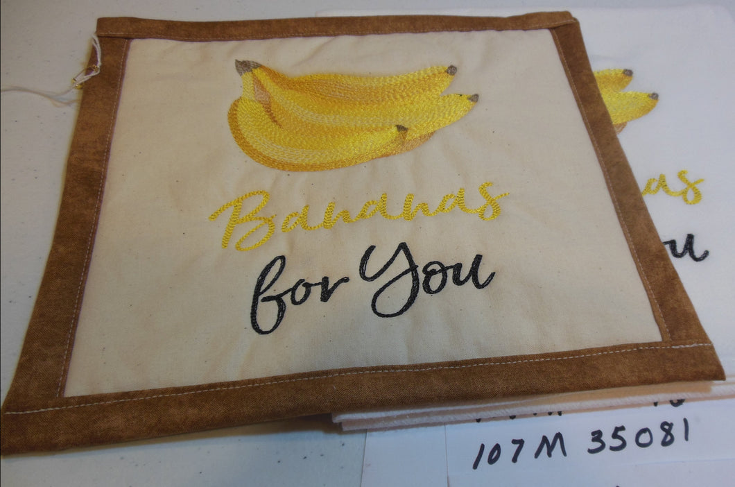 Bananas for you Towel & Potholder Set