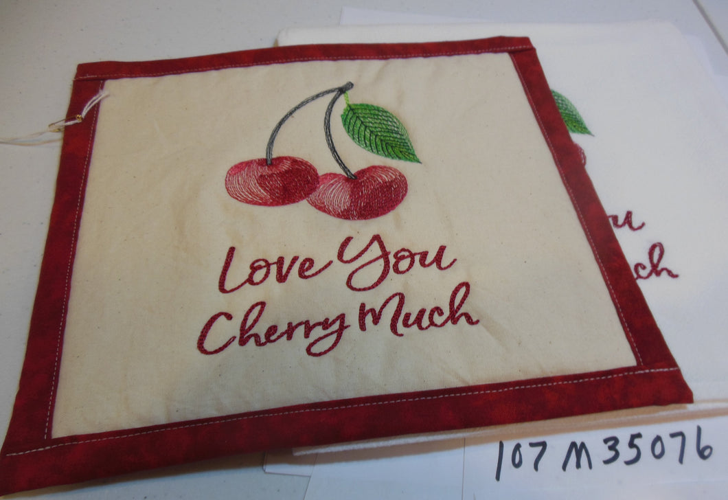 Love You Cherry Much Towel & Potholder Set