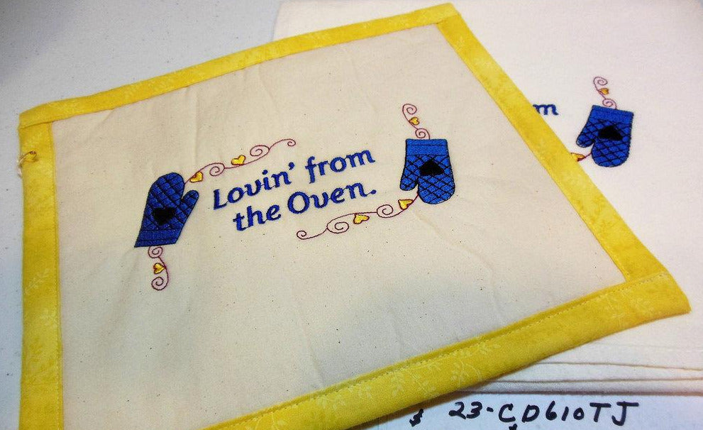 Lovin From The Oven Towel & Potholder Set