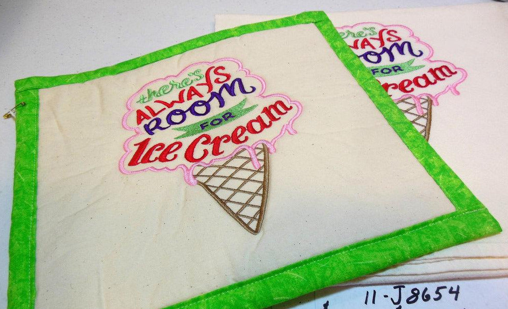 There's Always Room For Ice Cream Towel & Potholder Set