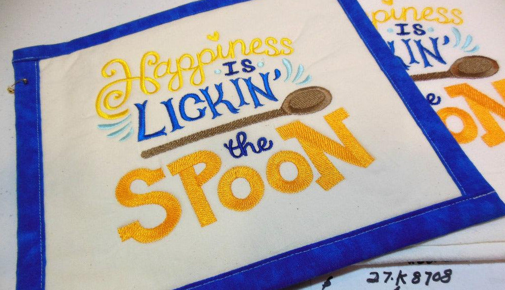 Happiness Is Licking The Spoon Towel & Potholder Set