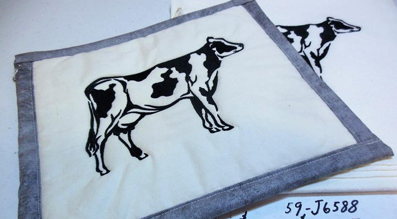 Cow Towel & Potholder Set