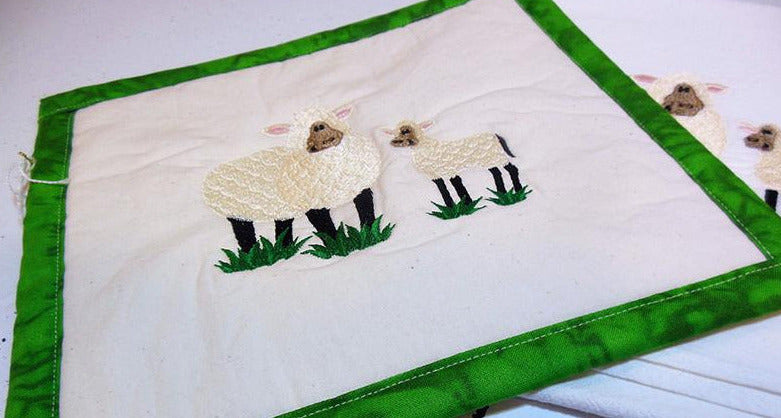 Sheep Towel & Potholder Set