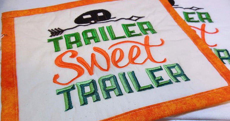 Trailer Sweet Trailer Towel & Potholder Set