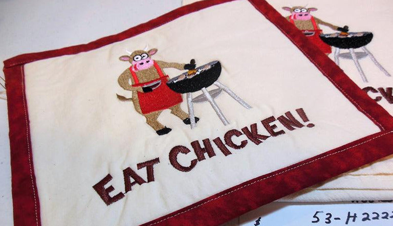 Eat Chicken Towel & Potholder Set