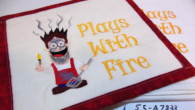 Plays with Fire Towel & Potholder Set