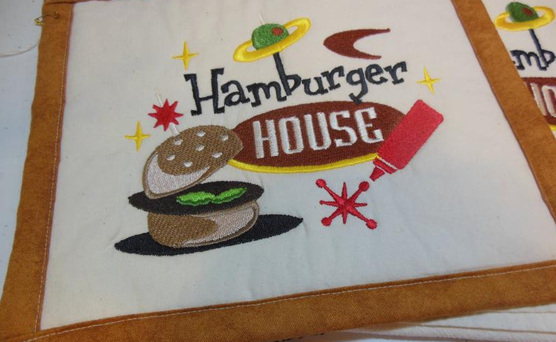 Hamburger House Towel & Potholder Set