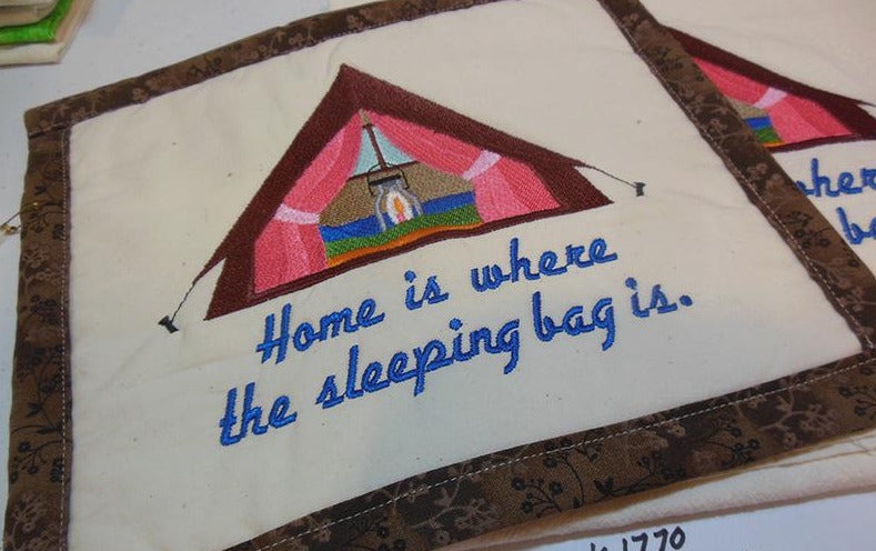Home is Where the Sleeping Bag is Towel & Potholder Set