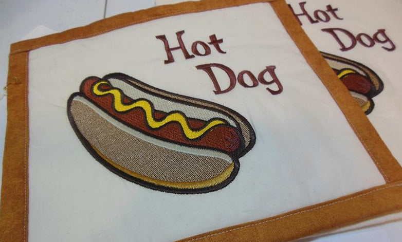 Hot Dog Towel & Potholder Set