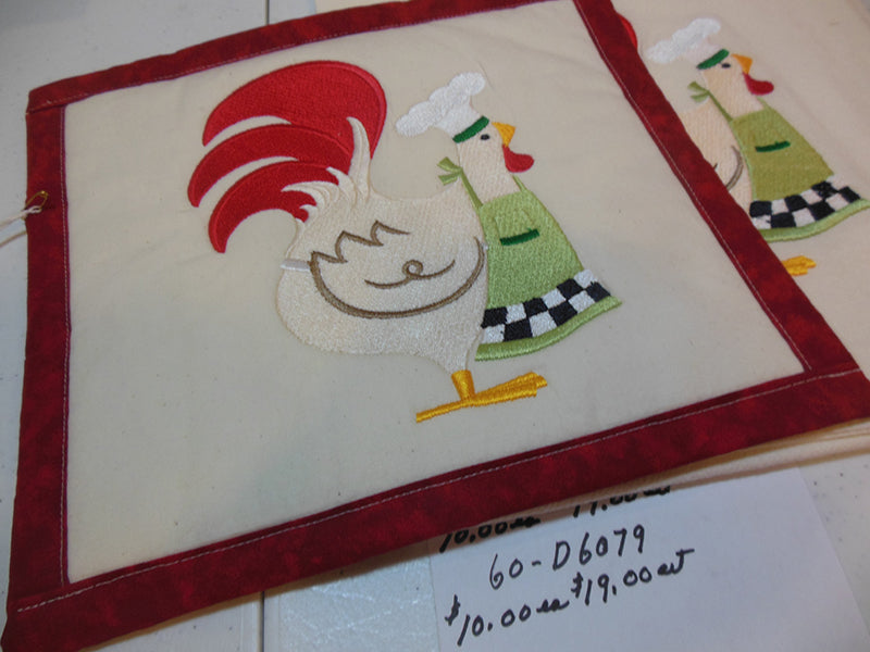 Rooster in Apron Towel & Potholder Set