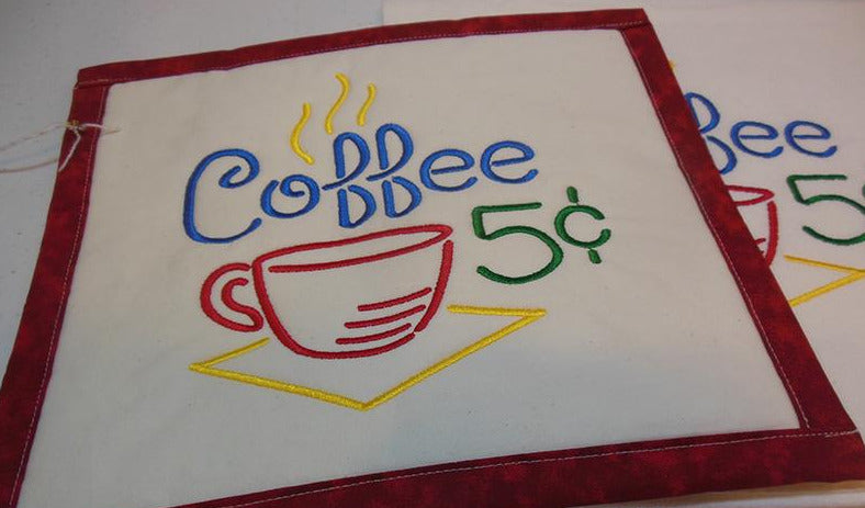 Coffee 5¢ Towel & Potholder Set