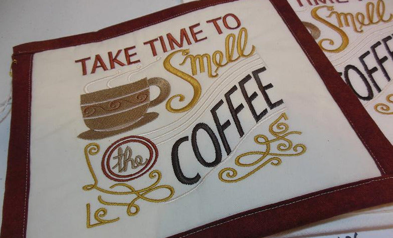 Take Time to Smell the Coffee Towel & Potholder Set