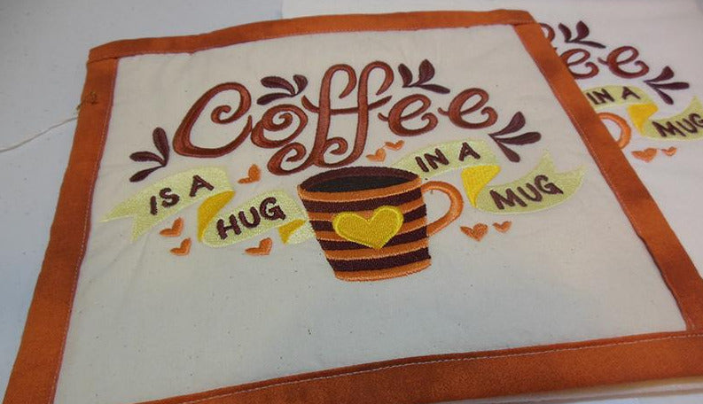 Coffee is a Hug in a Mug Towel & Potholder Set