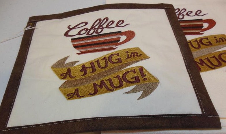 Coffee a Hug in a Mug Towel & Potholder Set