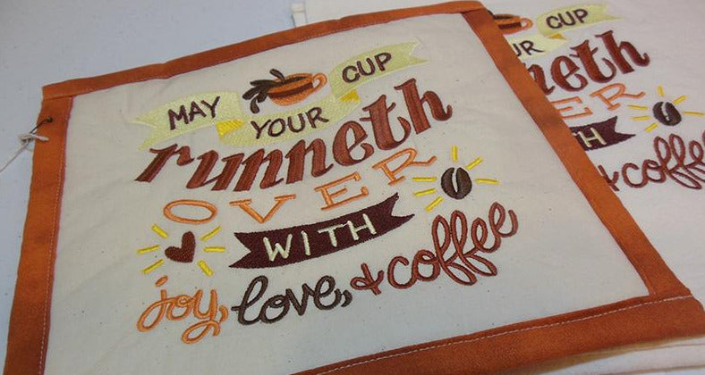 May Your Cup Runneth Over Towel & Potholder Set