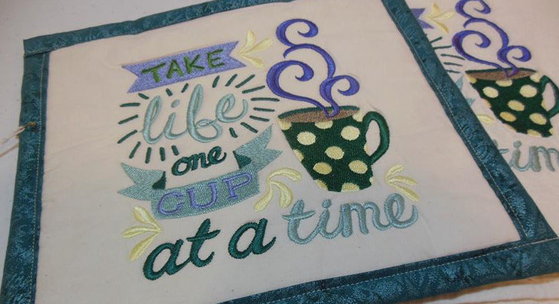 Take Life One Cup at a Time Towel & Potholder Set