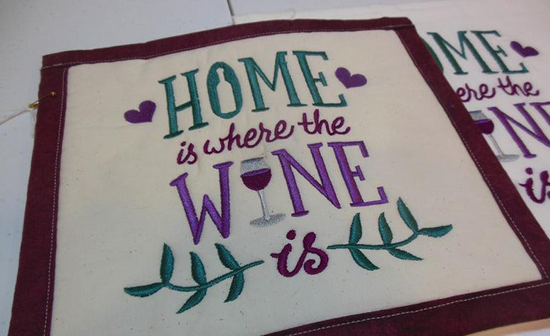 Home is Where the Wine is Towel & Potholder Set