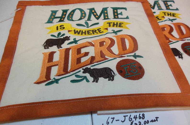 Home Is Where The Herd Is Towel & Potholder Set
