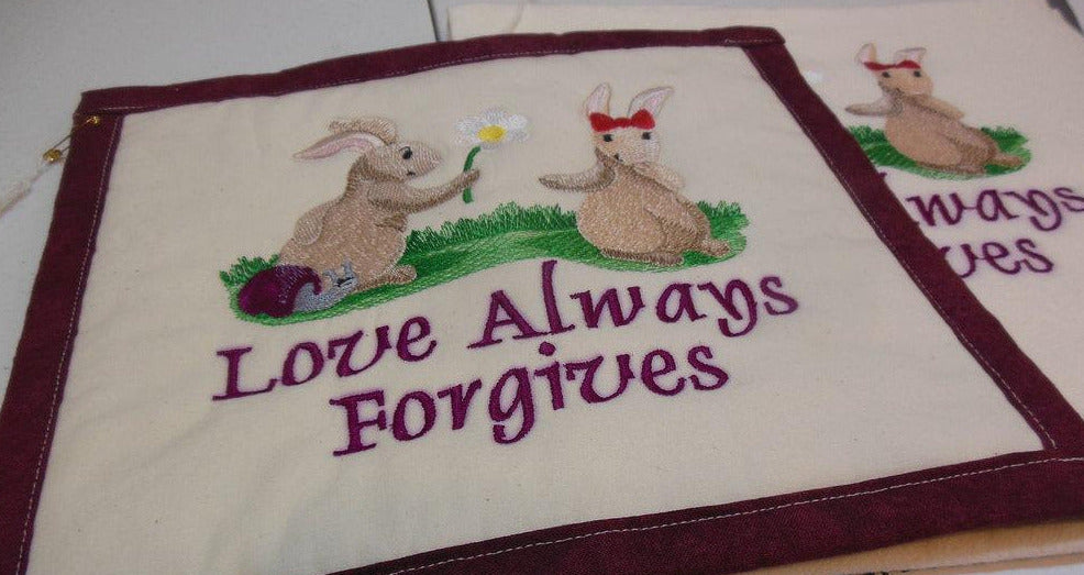 Love Always Forgives Towel & Potholder Set