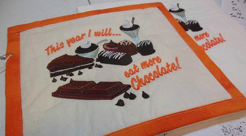 Eat More Chocolate Towel & Potholder Set