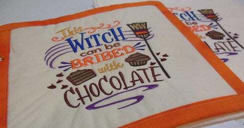 This Witch Can Be Bribed Towel & Potholder Set
