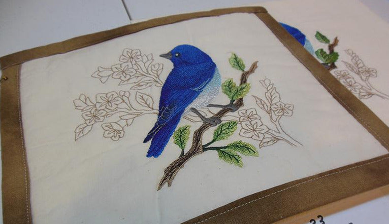 Blue Bird in Tree Towel & Potholder Set