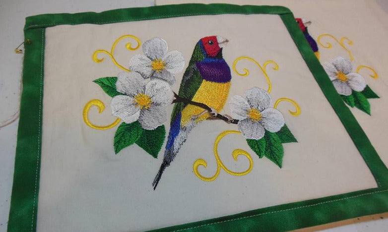 Colorful Bird Towel & Potholder Set