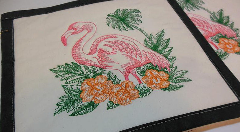 Flamingo Towel & Potholder Set