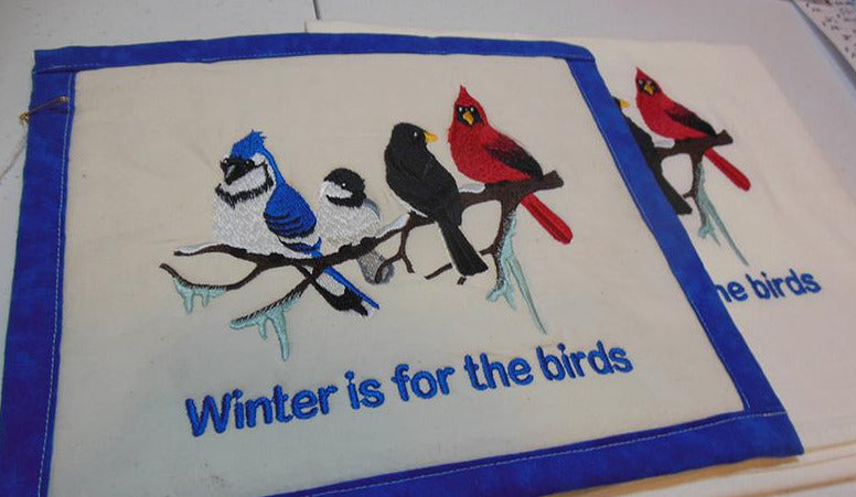 Winter is for the Birds Towel & Potholder Set