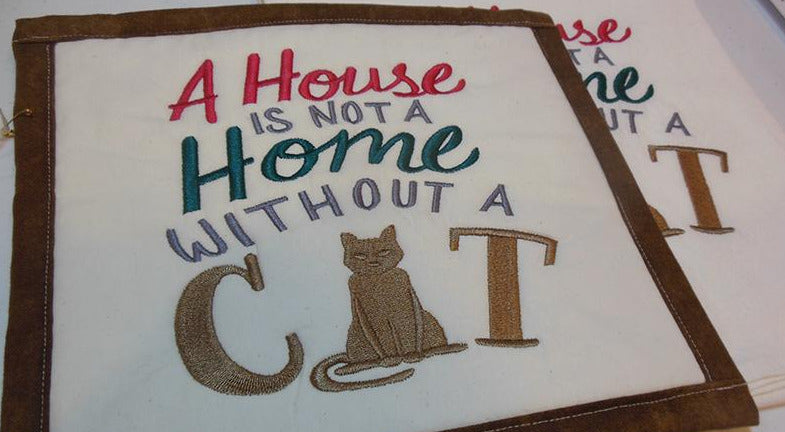 A House is not a Home without a Cat Towel & Potholder Set