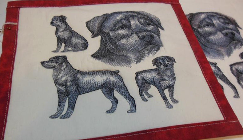 Four Dogs Towel & Potholder Set