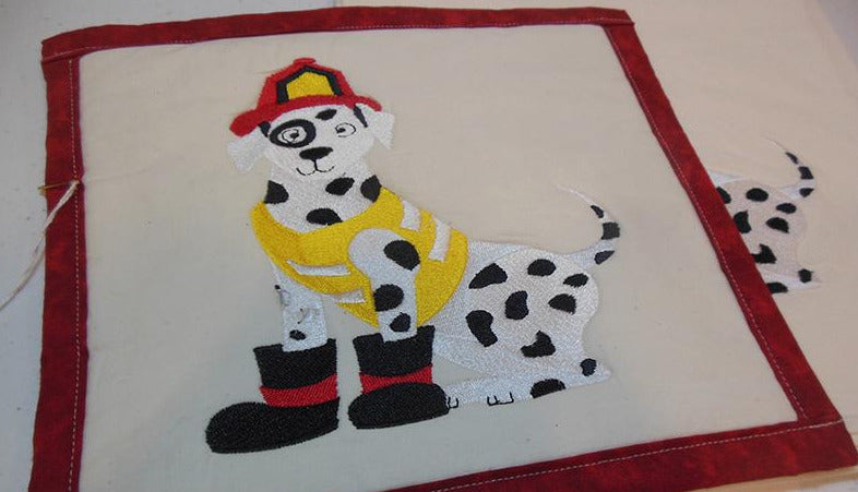 Dalmation Fireman Towel & Potholder Set