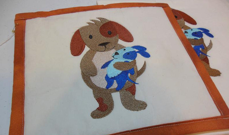 Brown Puppy Towel & Potholder Set