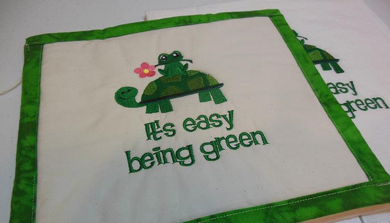 It's Easy Being Green Towel & Potholder Set