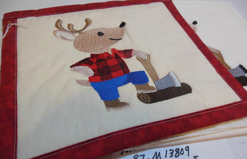 Lumberjack Buck Towel & Potholder Set