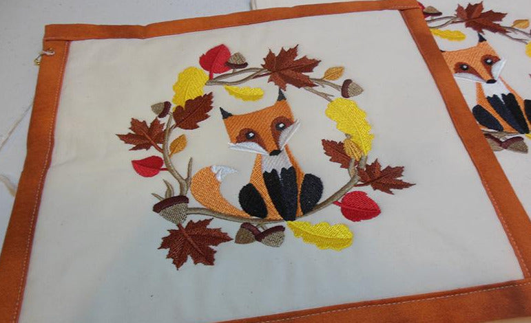Fall Fox Towel & Potholder Set