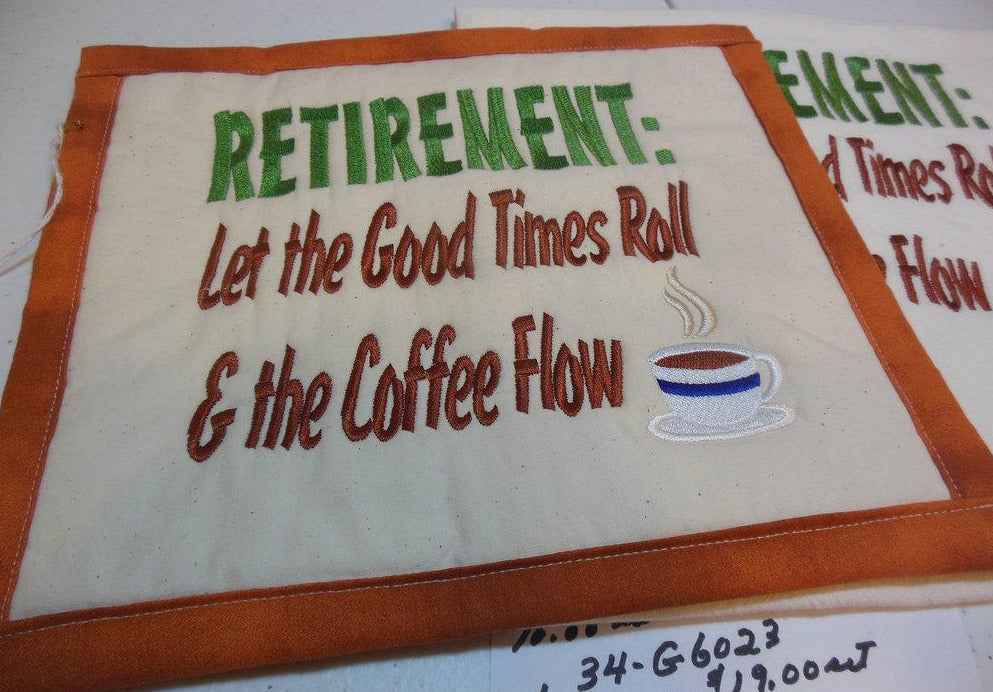 Retirement: Let The Good Times Roll Towel & Potholder Set
