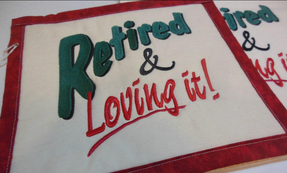 Retired And Loving It Towel & Potholder Set