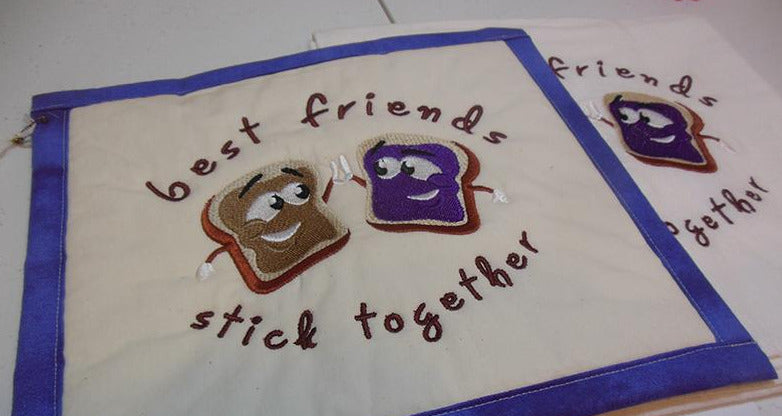 Best Friends Stick Together Towel & Potholder Set