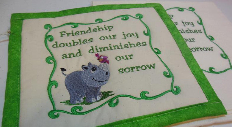 Friendship Doubles Our Joy Towel & Potholder Set